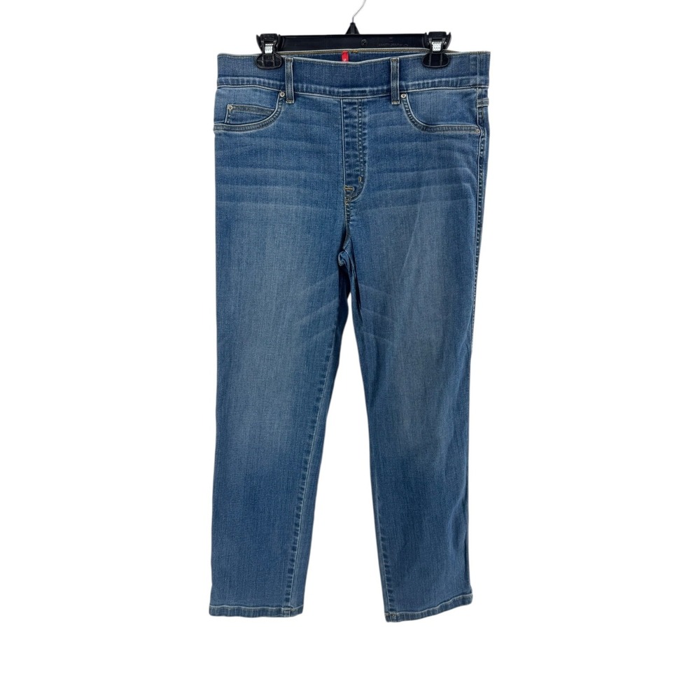 Spanx Women's Vintage Indigo Straight Leg Pull On Jeans Size XL